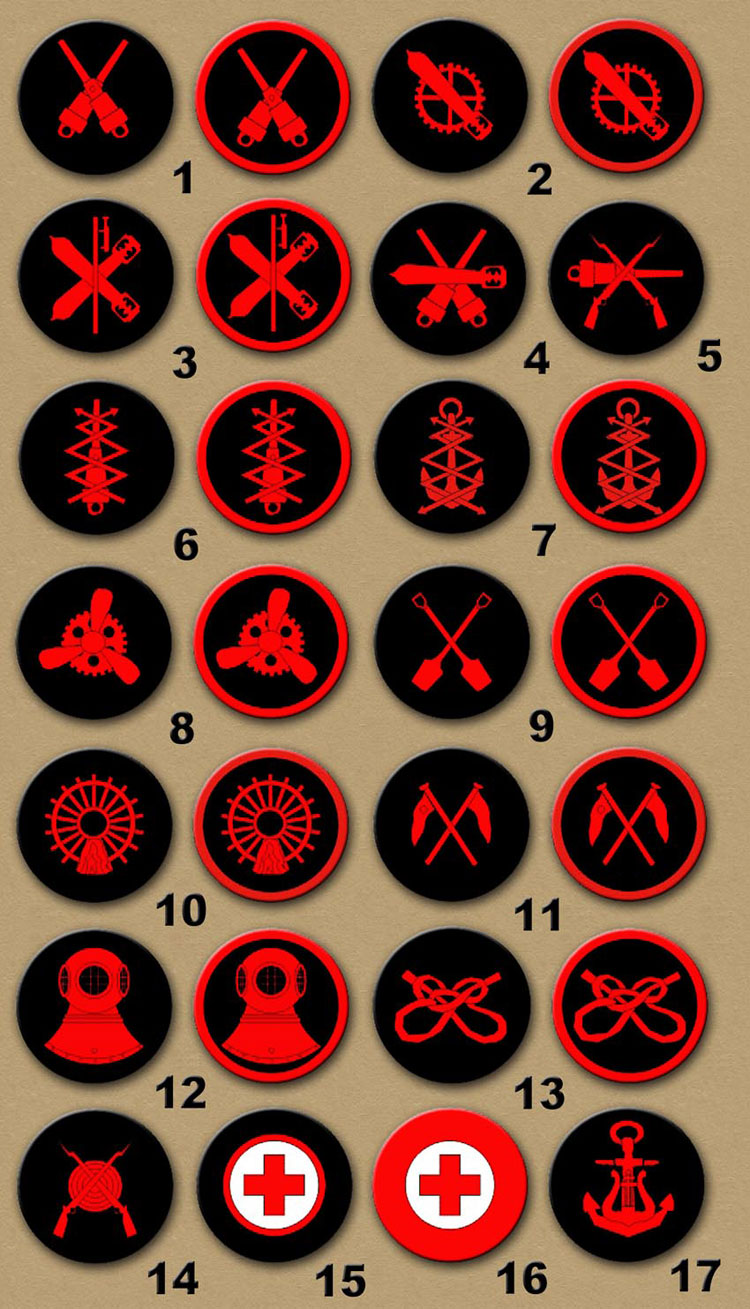 Specialist markings of the White Siberian Flotilla in the Russian Civil War