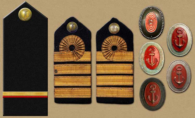 Shoulder insignia of the White Siberian Flotilla in the Russian Civil War