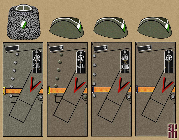 Uniforms of the officers of the 1st Siberian Assault Brigade Russian Civil War
