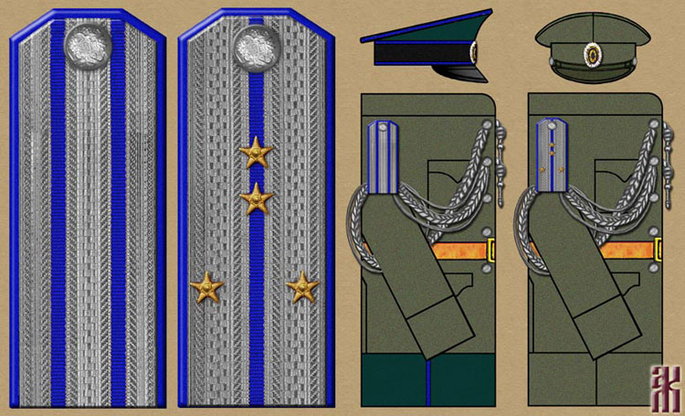 Uniforms of Kolchak's Topographers in the Russian Civil War