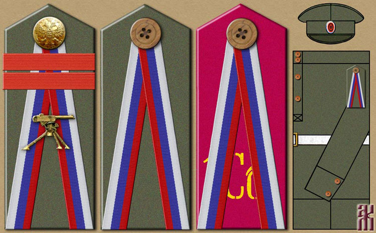 Uniforms of volunteers in Kolchak's Army, Russian Civil War