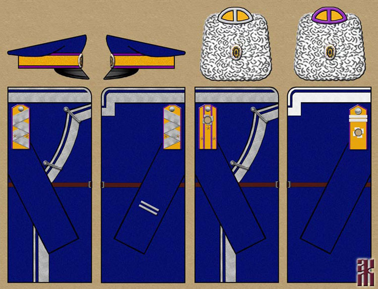 Uniforms of Ataman Semenov's Independent Mongol-Buryat Horse Brigade