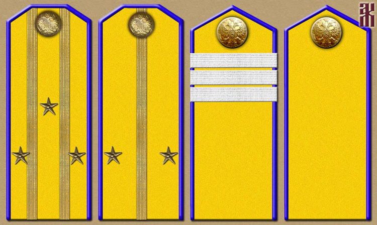 Shoulder-boards of the Taras Shevchenko Regiment in the Russian Civil War