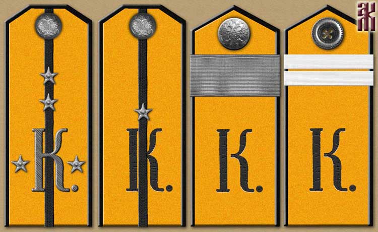 Shoulder-boards of the 1st Carpathian-Russian Rifle Regiment