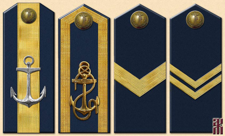 designs for naval NCOs and lower ranks in Eastern Russia