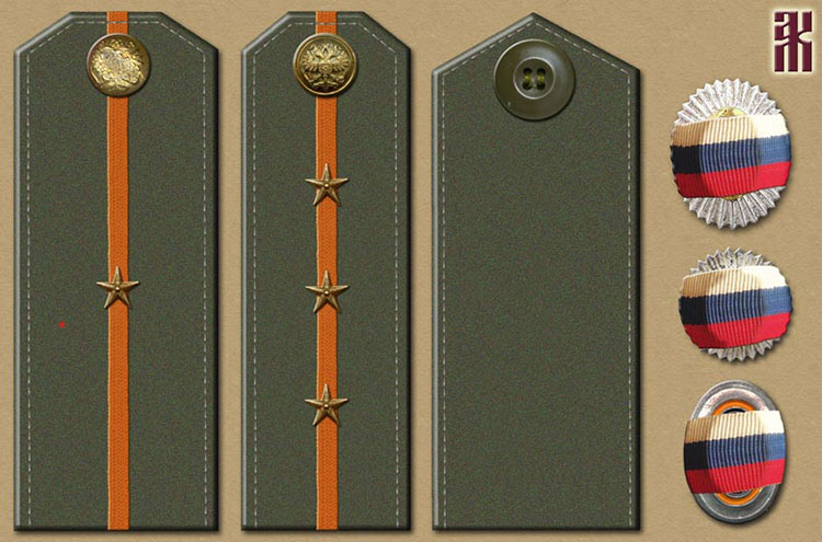 Shoulder-boards of the Ekaterinburg city police in the Russian Civil War