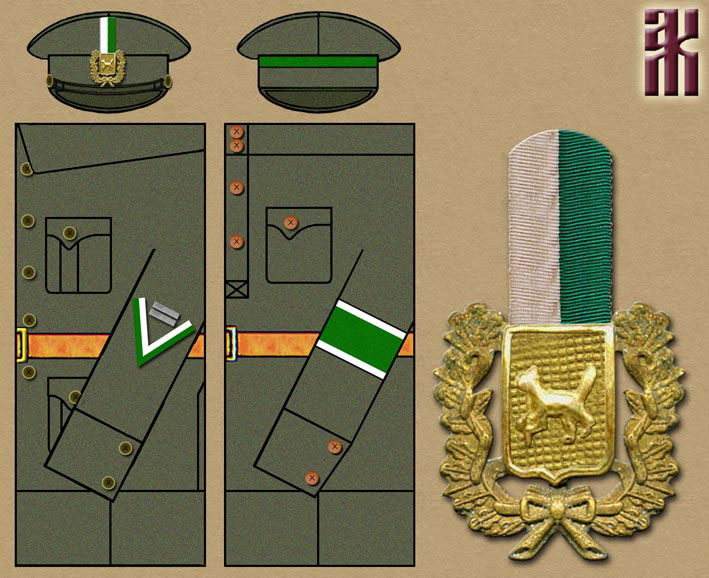 Uniform of the Irkutsk city police in the Russian Civil War