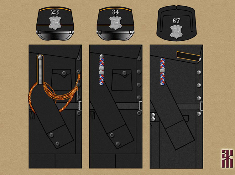 proposed uniform of Omsk city policemen 1918-1919