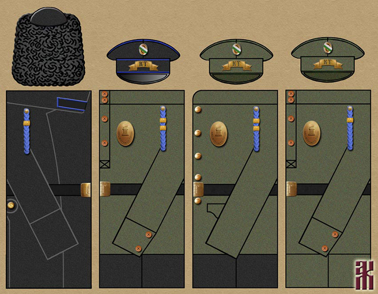 Uniforms of prison guards in the Russian Civil War