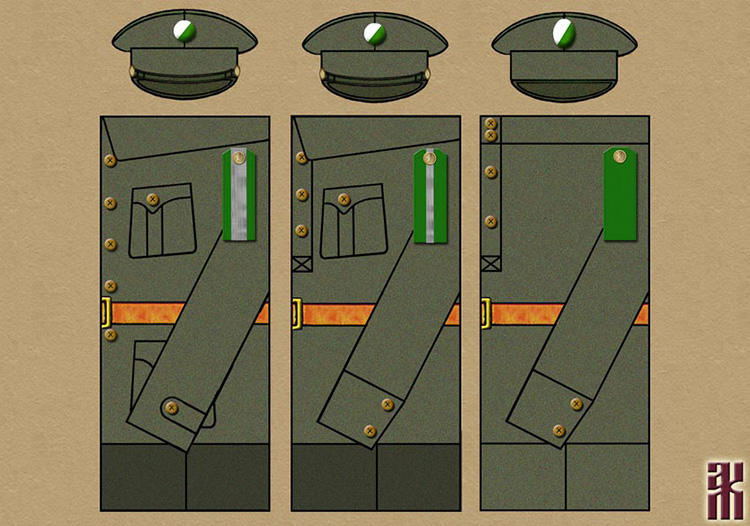 Temporary uniform of the Tobolsk province police 1918-1919