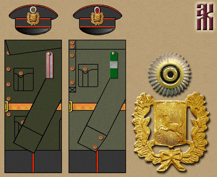 Uniforms of the Kansk police 1919