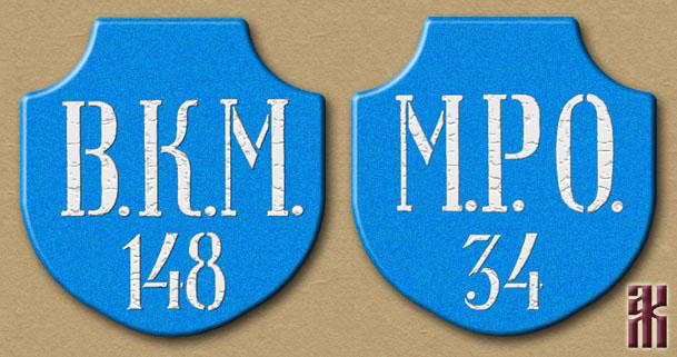 Sleeve insignia of the Vladivostok Fortress Police and the Russian Island Police 1920-1922