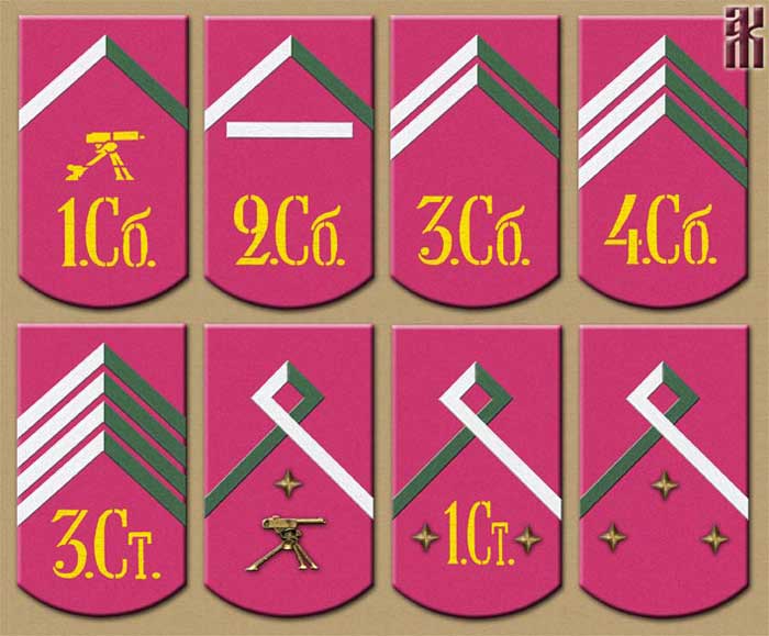 initial sleeve insignia of Siberian Army infanty in the Russian Civil War
