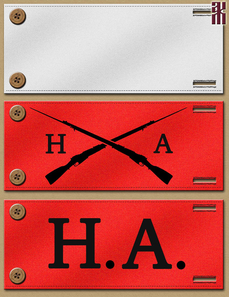 Arm bands of the Izhevsk People's Army 1918