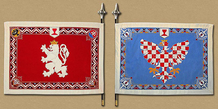 Reconstruction of the banner of the Czech Legion 6th Regiment