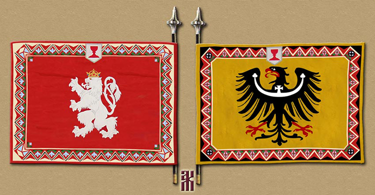 Reconstruction of the Czech Legion 8th Regiment flag